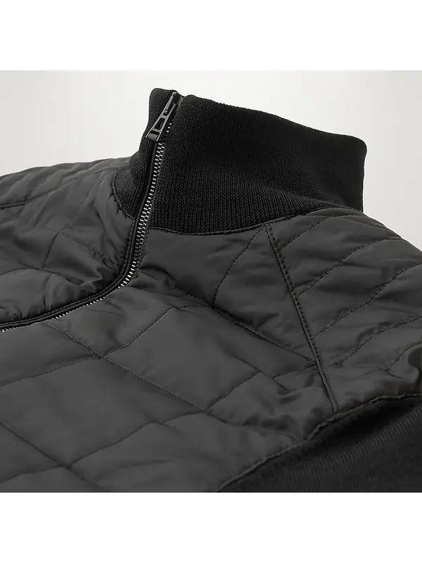 Belstaff Men's Merino Wool Kelbrook Zip Cardigan - Black Image 2