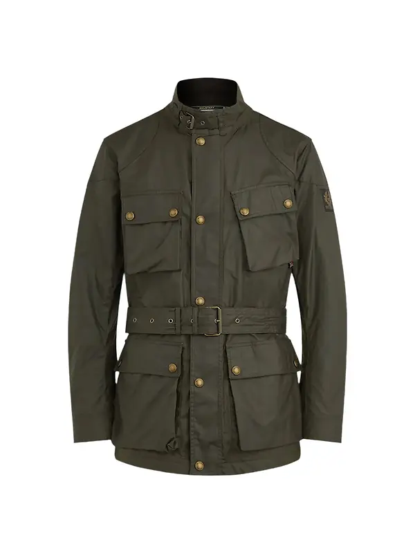Belstaff Men's Waxed Cotton Trialmaster Jacket - Faded Olive Image 1