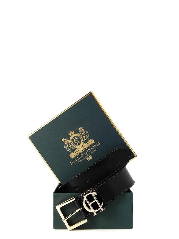 Holland Cooper Women's HC Classic Logo Belt - Black Image 2