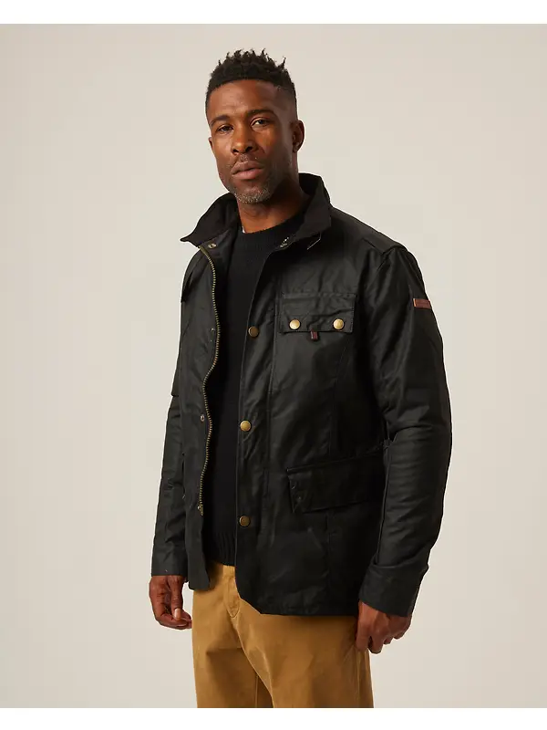 Peregrine Men's Bexley Waxed Jacket - Black Image 2