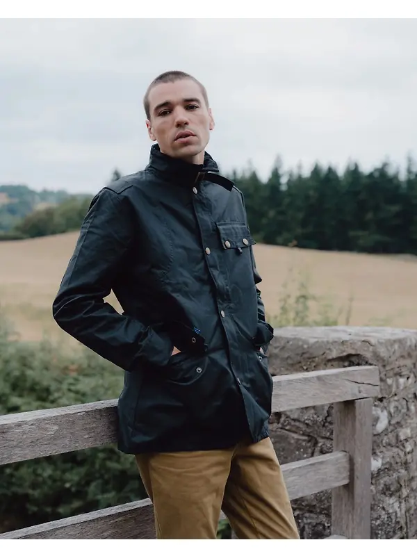 Peregrine Men's Bexley Waxed Jacket - Black Image 8