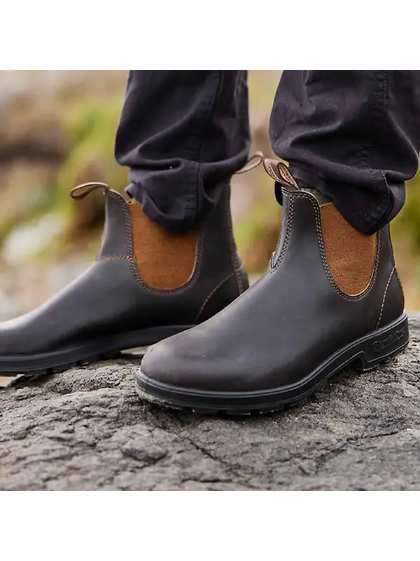 Blundstone 2501 Originals Chelsea Boots - Brown Leather with Toffee Elastic Image 3