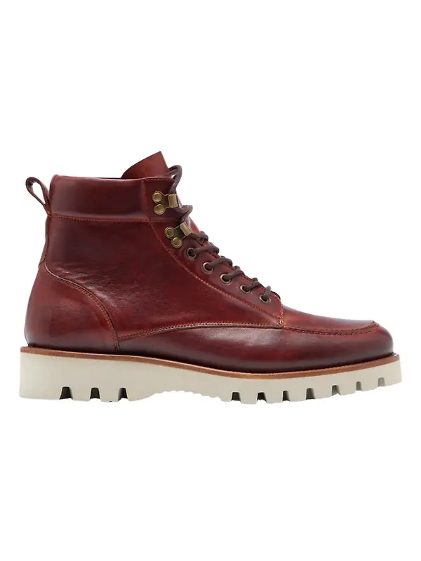 Oliver Sweeney Men's Bolhas Dip Dyed Calf Leather Moc Toe Boots - Tan Image 1