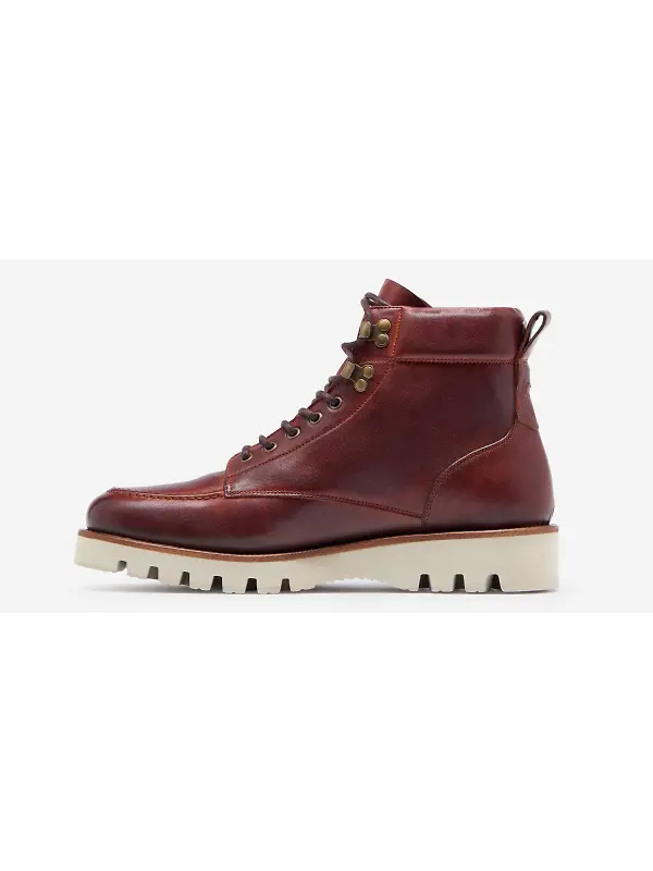 Oliver Sweeney Men's Bolhas Dip Dyed Calf Leather Moc Toe Boots - Tan Image 5