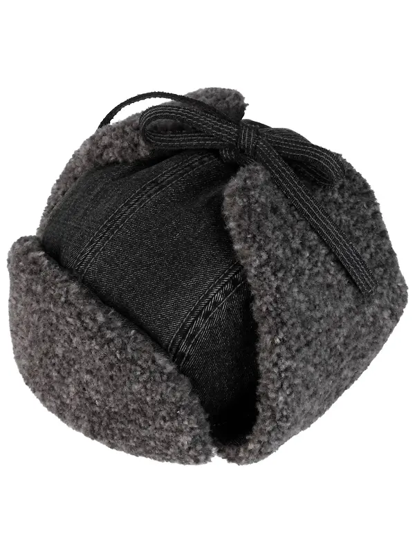 Stetson Bomber Denim Garage Aviator Hat - Black Image 2