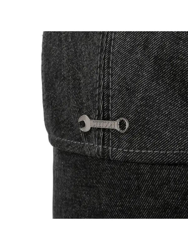 Stetson Bomber Denim Garage Aviator Hat - Black Image 4