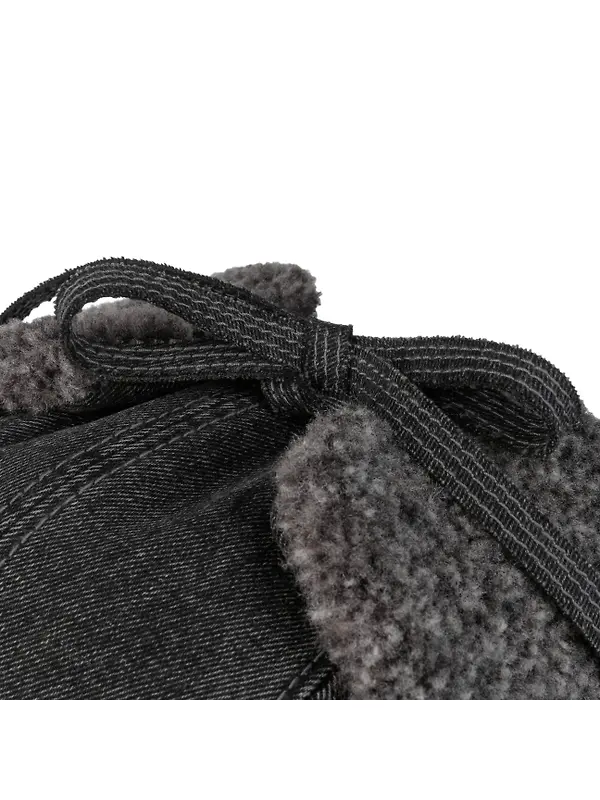 Stetson Bomber Denim Garage Aviator Hat - Black Image 5