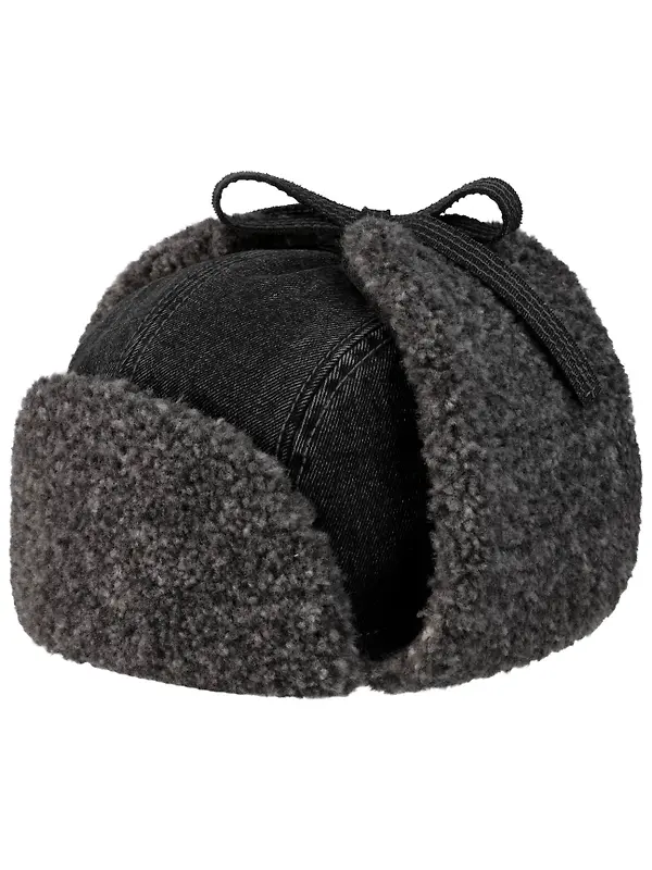 Stetson Bomber Denim Garage Aviator Hat - Black Image 6