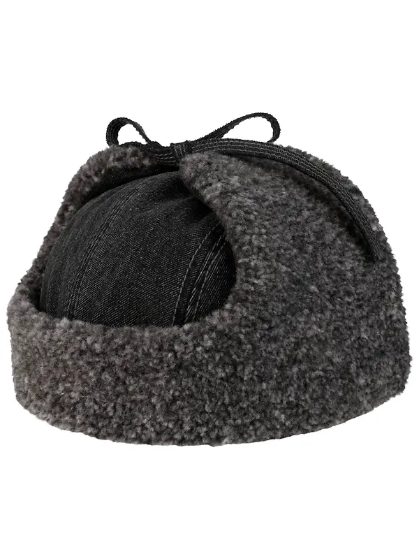Stetson Bomber Denim Garage Aviator Hat - Black Image 7