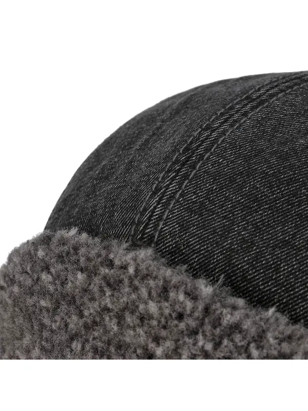 Stetson Bomber Denim Garage Aviator Hat - Black Image 8