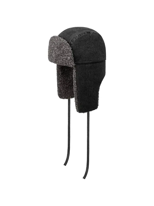 Stetson Bomber Denim Garage Aviator Hat - Black Image 1