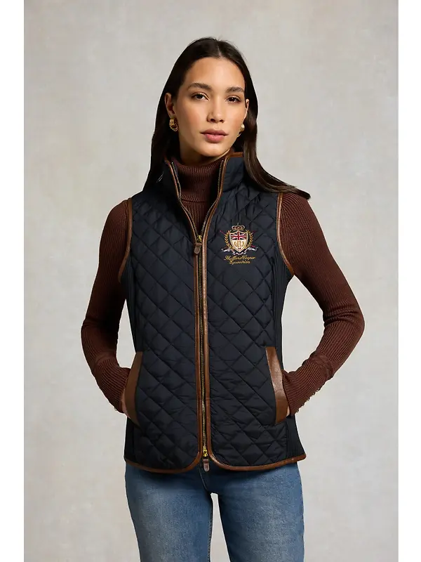 Holland Cooper Women's Boughton Diamond Quilt Gilet - Ink Navy Image 2
