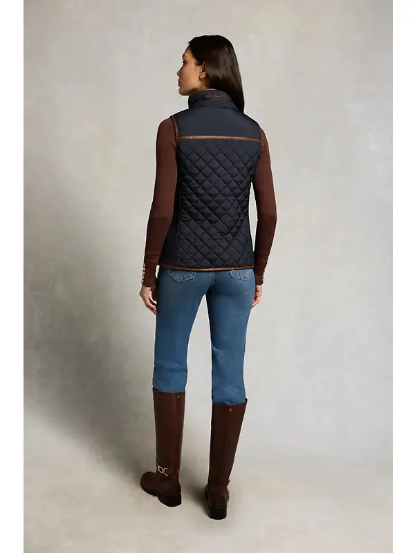 Holland Cooper Women's Boughton Diamond Quilt Gilet - Ink Navy Image 4