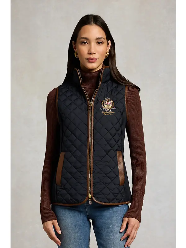 Holland Cooper Women's Boughton Diamond Quilt Gilet - Ink Navy Image 7