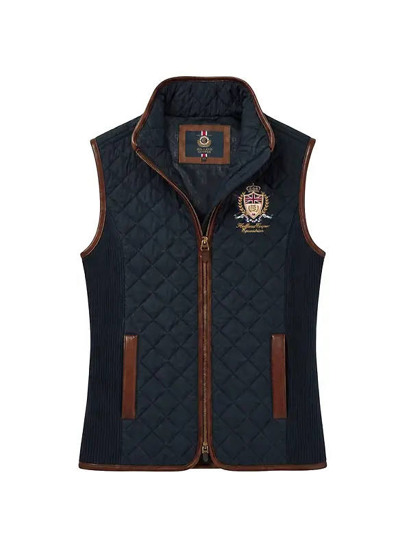 Holland Cooper Women's Boughton Diamond Quilt Gilet - Ink Navy Image 1
