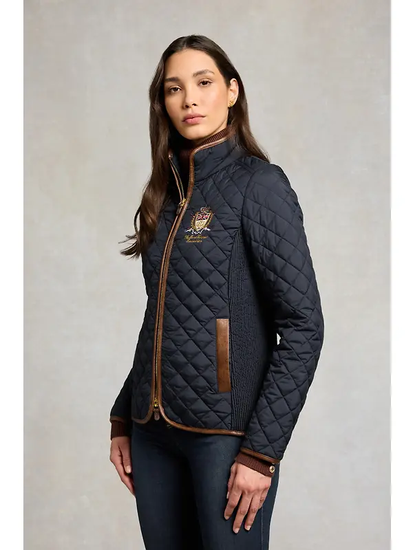 Holland Cooper Women's Boughton Diamond Quilt Jacket - Ink Navy Image 3