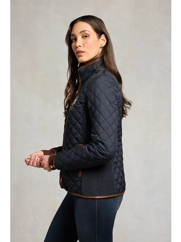 Holland Cooper Women's Boughton Diamond Quilt Jacket - Ink Navy Image 4