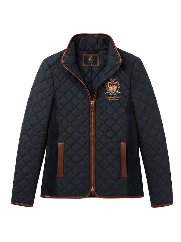 Holland Cooper Women's Boughton Diamond Quilt Jacket - Ink Navy Image 1