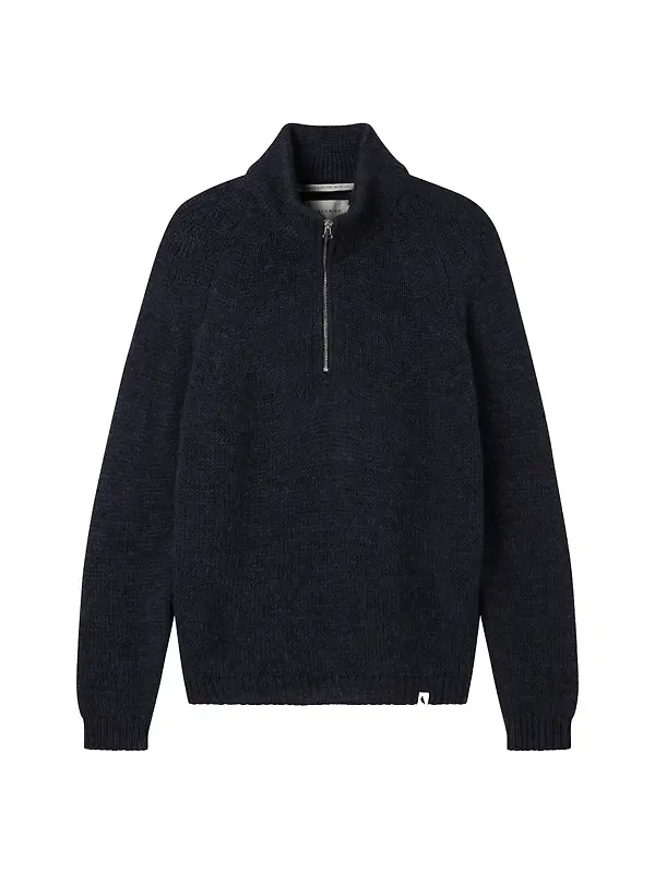 Peregrine Men's Bristol Zip Neck Jumper - Marine Image 1