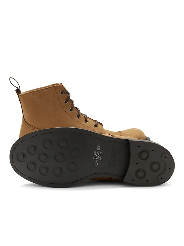 Cheaney Men's Hurricane II R Derby Boots - Biscuit Kudu Nubuck Image 6