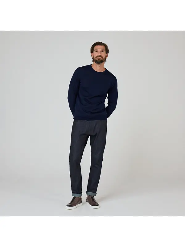 Oliver Sweeney Men's Camber Jumper - Navy Image 5