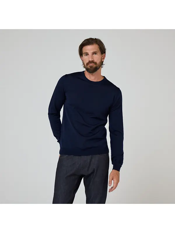 Oliver Sweeney Men's Camber Jumper - Navy Image 2