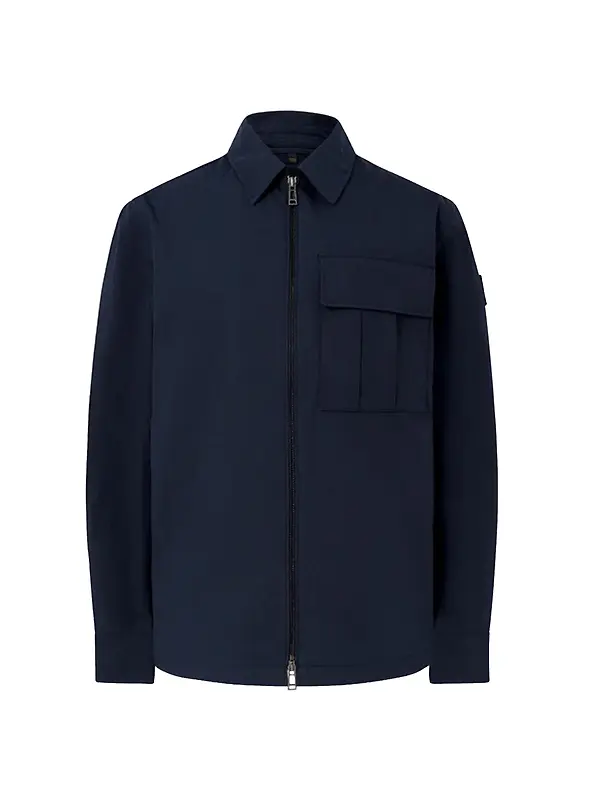 Belstaff Men's Compact Technical Cotton Cargo Overshirt - Dark Ink Image 1