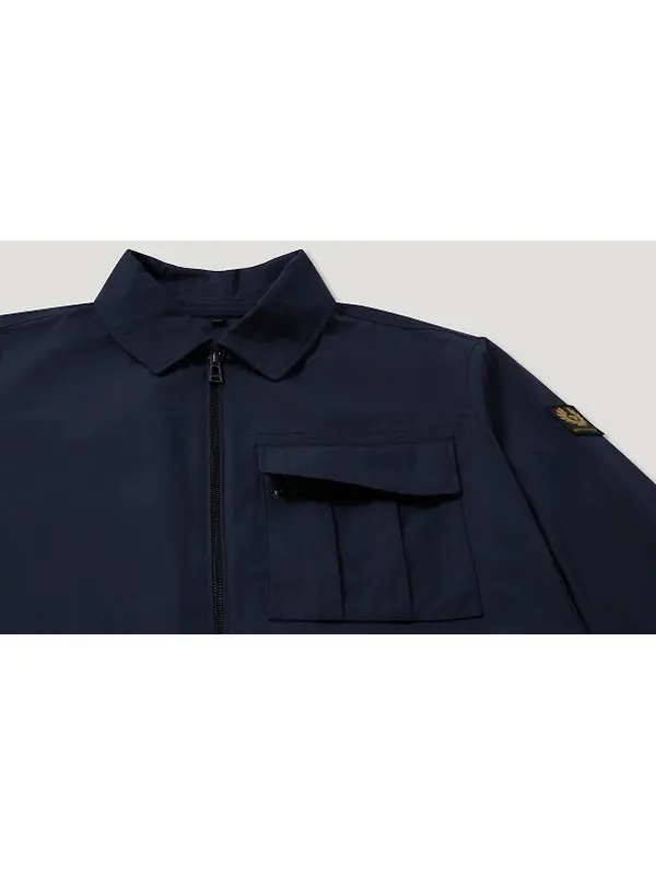 Belstaff Men's Compact Technical Cotton Cargo Overshirt - Dark Ink Image 2