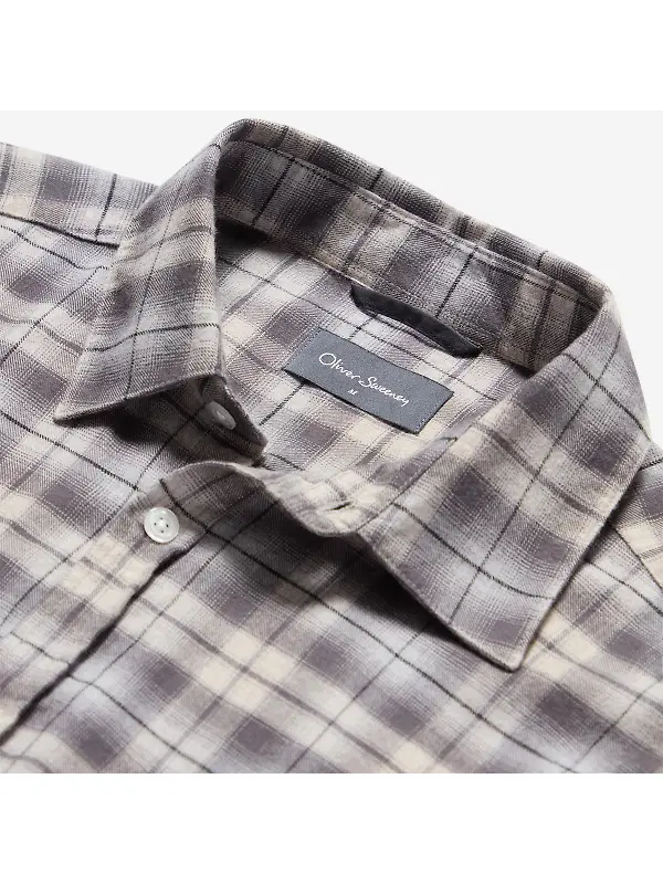 Oliver Sweeney Men's Censo Shirt - Navy/Grey Image 6