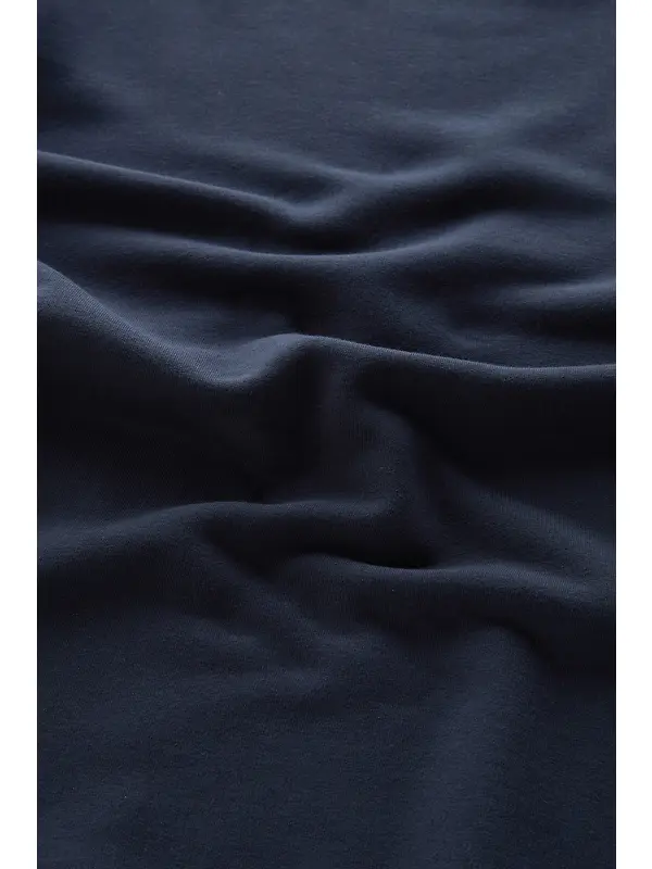 Woolrich Men's Logo Script Cotton Fleece Crewneck - Melton Blue Image 8