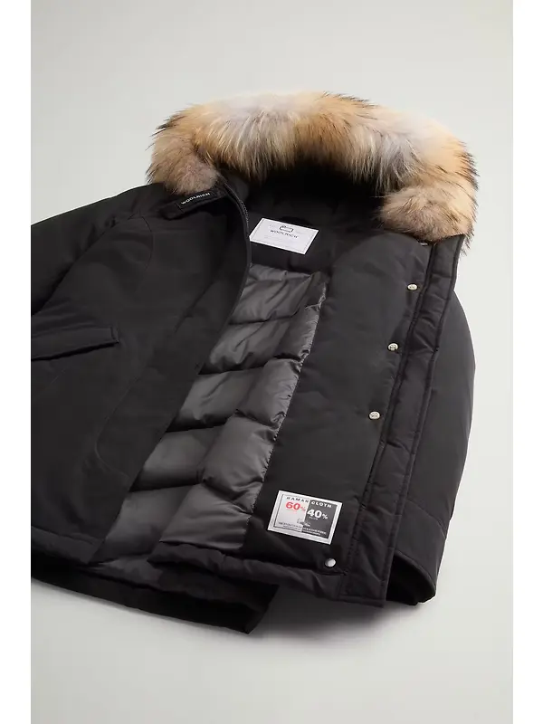Woolrich Women's Ramar Cloth Arctic Parka with Detachable Fur Trim - Black Image 2