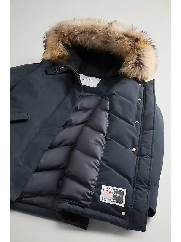 Woolrich Women's Ramar Cloth Arctic Parka with Detachable Fur Trim - Dark Navy Image 2