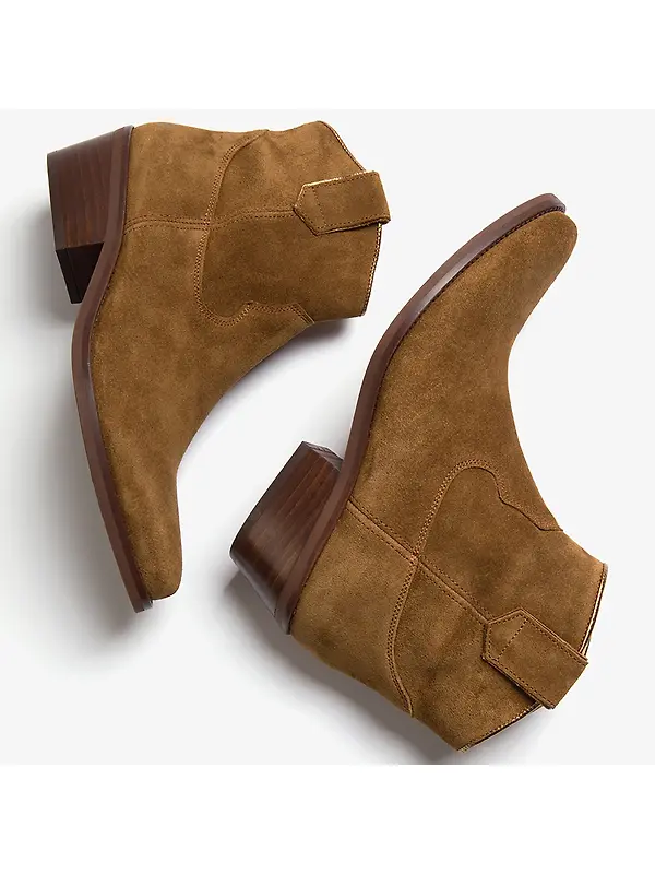 Penelope Chilvers Women's Cassidy Suede Cowboy Boots - Tan Image 4