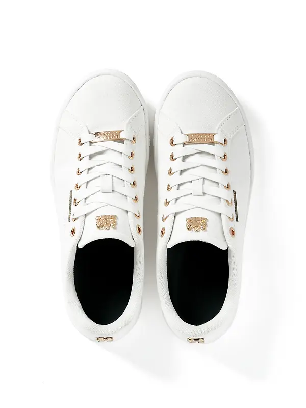 Holland Cooper Women's Chelsea Court Trainers - White Image 9