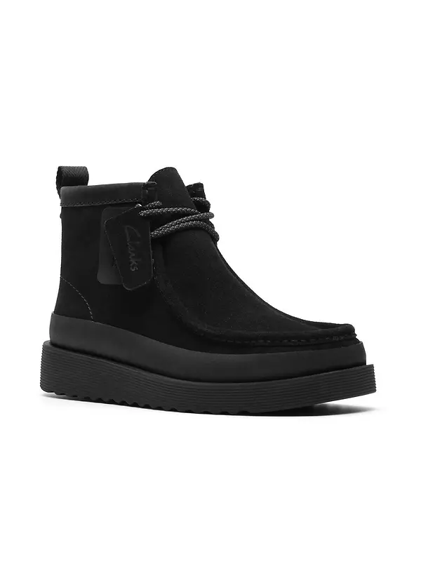Clarks Men's Wallabee FTR2 Hi Boots - Black Suede Image 2