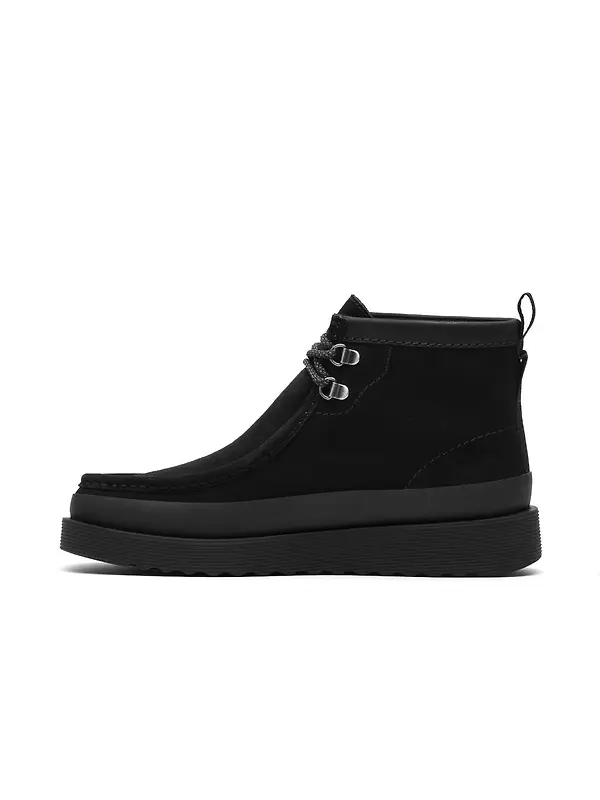 Clarks Men's Wallabee FTR2 Hi Boots - Black Suede Image 3