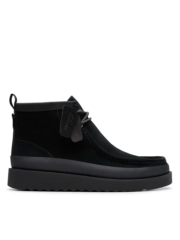 Clarks Men's Wallabee FTR2 Hi Boots - Black Suede Image 1