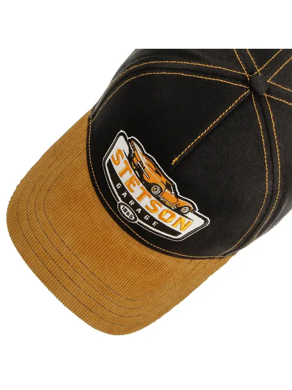 Stetson Cord Peak Garage Trucker Cap - Yellow/Black Image 2