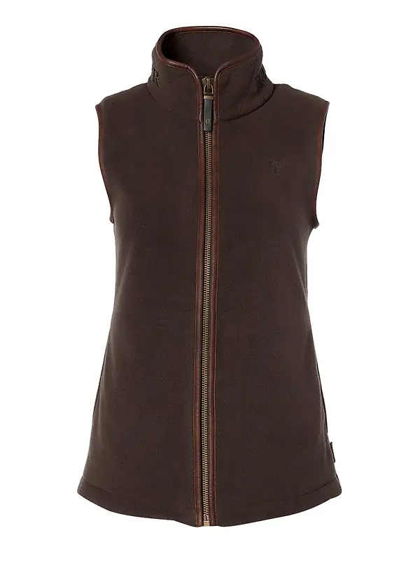 Holland Cooper Women's Country Fleece Gilet - Chocolate Image 1