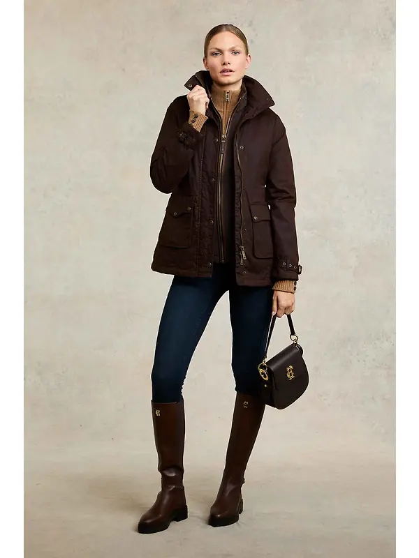 Holland Cooper Women's Country Fleece Gilet - Chocolate Image 4