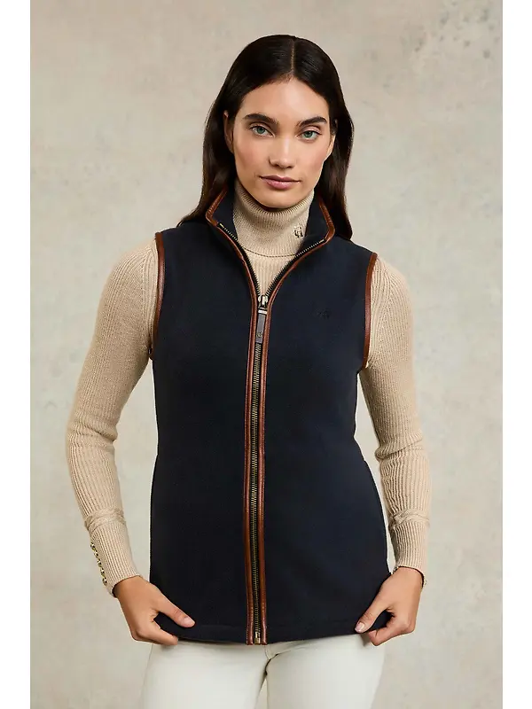 Holland Cooper Women's Country Fleece Gilet - Ink Navy Image 6