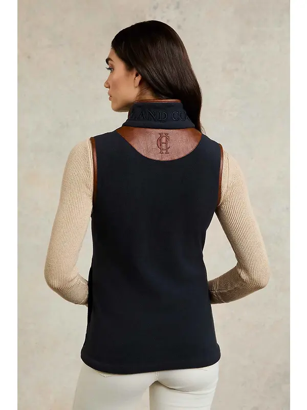 Holland Cooper Women's Country Fleece Gilet - Ink Navy Image 7