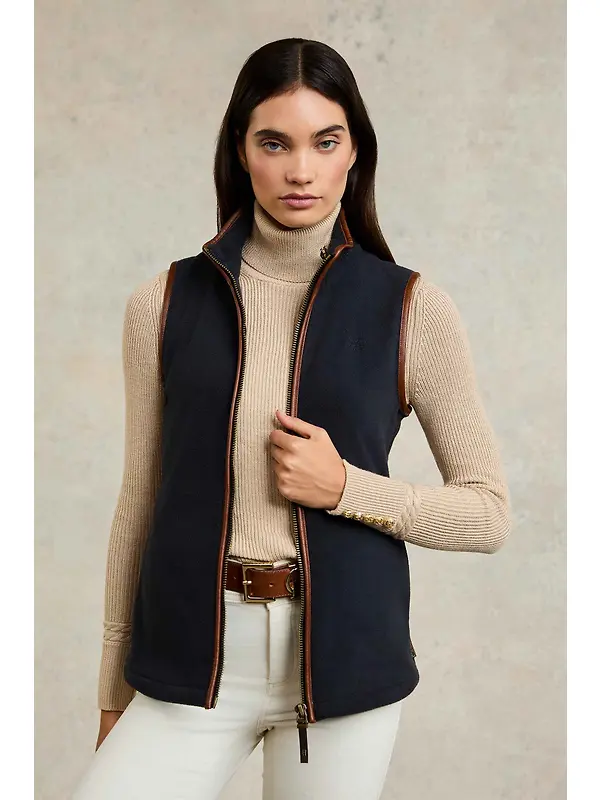 Holland Cooper Women's Country Fleece Gilet - Ink Navy Image 9