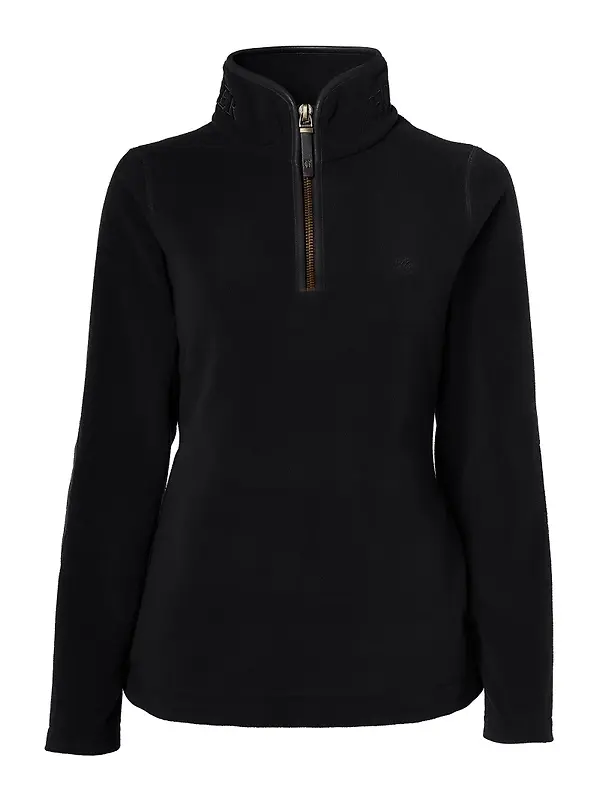 Holland Cooper Women's Country Fleece Quarter Zip - Black Image 1