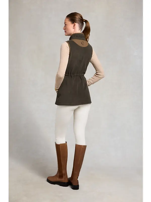 Holland Cooper Women's Country Longline Fleece Gilet - Khaki Image 7