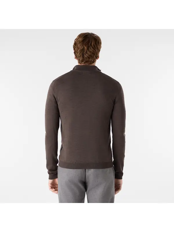 Oliver Sweeney Men's Curragh Jumper - Chocolate Image 3