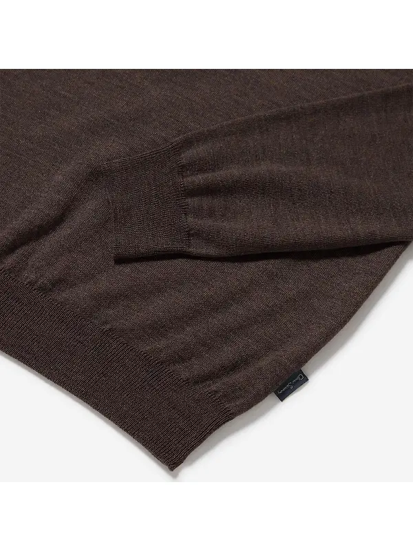 Oliver Sweeney Men's Curragh Jumper - Chocolate Image 5