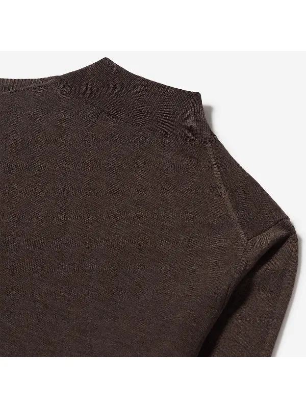 Oliver Sweeney Men's Curragh Jumper - Chocolate Image 6