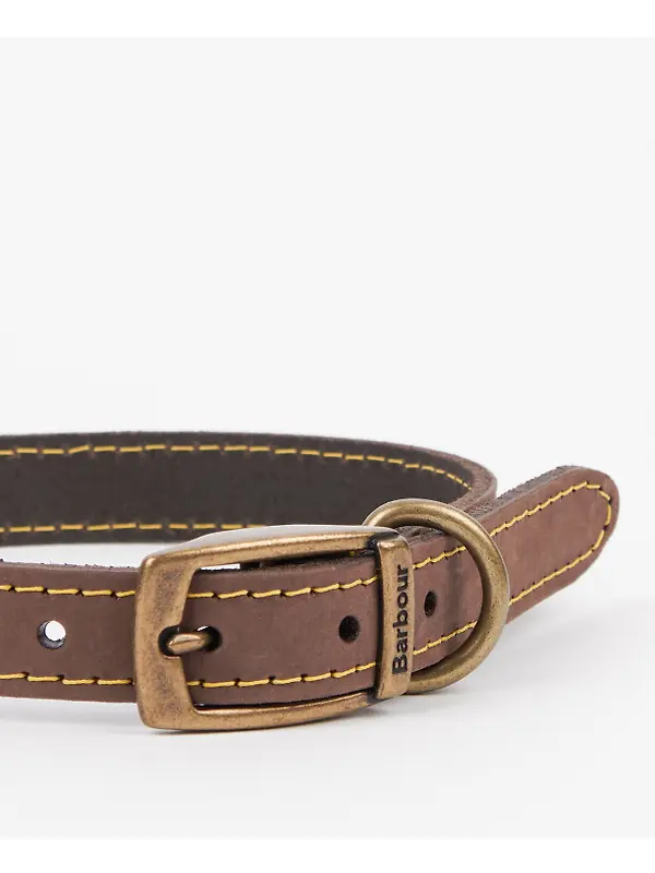Barbour Leather Dog Collar - Brown Image 6