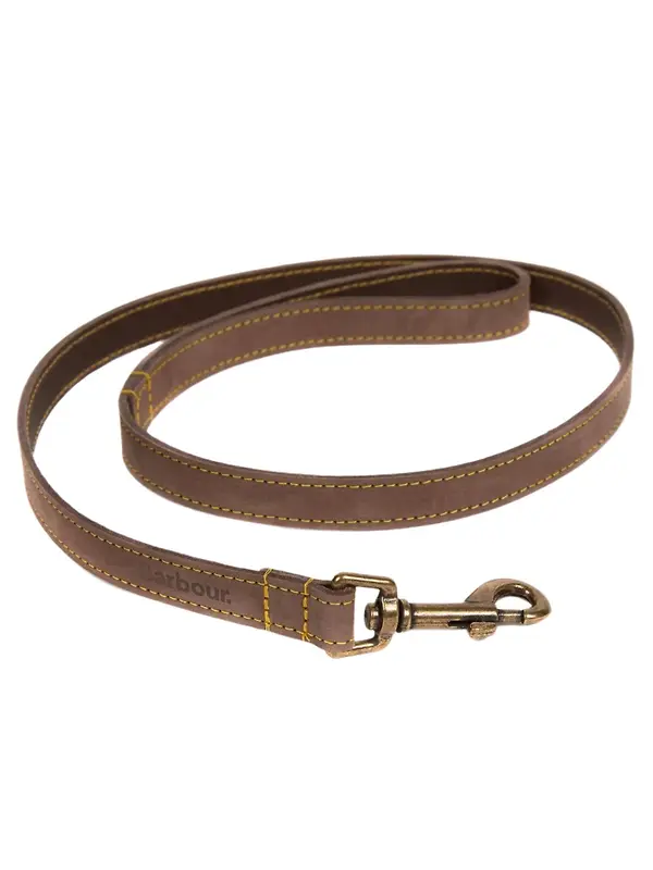 Barbour Leather Dog Lead - Brown Image 1